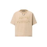 Louis Vuitton Vintage-Effect T-Shirt in Beige 1AHISS