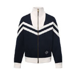 Louis Vuitton Knitted Cotton Sailor Blouson in Blue 1AHUG9