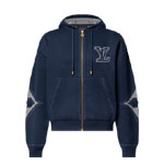 Louis Vuitton Graphic Intarsia Zipped Cotton Hoodie 1AIWER