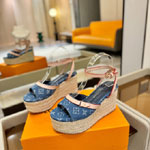 Louis Vuitton Helios Wedge Sandal 1AJL43