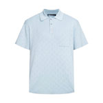 Louis Vuitton Monogram Pointelle Short-Sleeved Polo Shirt 1AJRKL