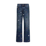 Louis Vuitton x The Darjeeling Limited Embroidered Denim Skate Pants 1AJUY9