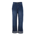 Louis Vuitton Signature Turn Up Denim Skate Pants 1AK6RC