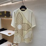 Louis Vuitton Patchwork Signature Short-Sleeved Crewneck 1AK6ZM