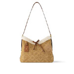 Louis Vuitton CarryAll PM Bag Mahina Leather in Beige M11843