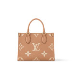 Louis Vuitton OnTheGo PM Tote Bag Bicolour Monogram Empreinte in Beige M12513