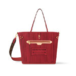 Louis Vuitton Neverfull Bandouliere Inside Out MM Tote Bag in Red M12708