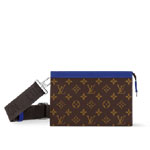 Louis Vuitton Gaston Wearable Wallet Monogram Macassar Canvas in Blue M12813
