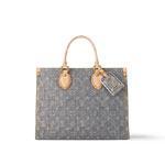 Louis Vuitton OnTheGo MM Monogram Denim in Grey M13189