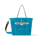 Louis Vuitton Neverfull Bandouliere Inside Out MM Tote Bag in Blue M13753