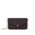 Louis Vuitton Felicie Pochette Monogram Empreinte Leather in Choco M14193
