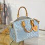 Louis Vuitton Speedy 30 Bandouliere Blue Denim M2A209 - thumb-2