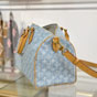 Louis Vuitton Speedy 30 Bandouliere Blue Denim M2A209 - thumb-3