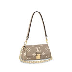 Louis Vuitton Favorite Bicolor Monogram Empreinte Leather in Black M45836