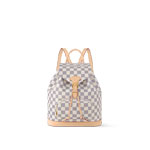 Louis Vuitton Montsouris PM Backpack Damier Azur Canvas in Beige N00120