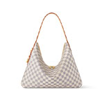 Louis Vuitton Slouchy MM Bag Damier Azur Canvas in Beige N00126