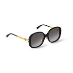 Louis Vuitton Bloom Round Square Sunglasses in Black Z2456U