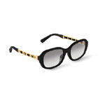Louis Vuitton My Chain Braided Oval Sunglasses in Black Z2649U