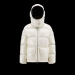 Moncler White Abbaye Short Down Jacket H20931A0006368950034