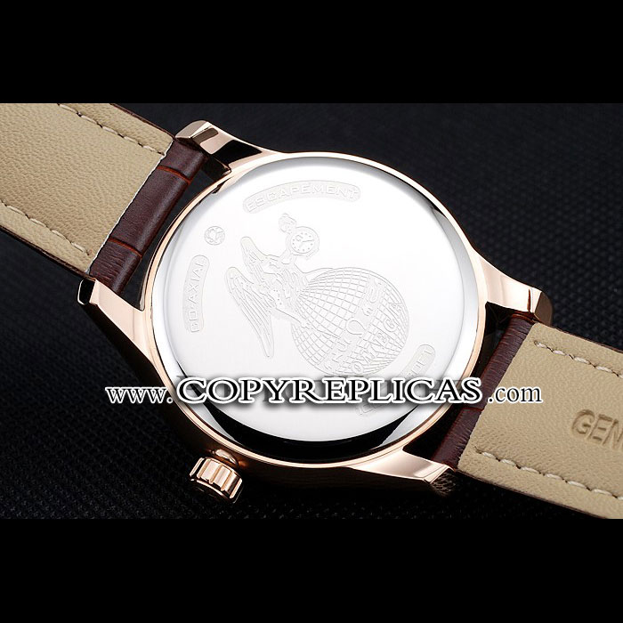 Omega DeVille Brown Dial Gold Case Brown Leather Strap OMG6464 - Photo-3