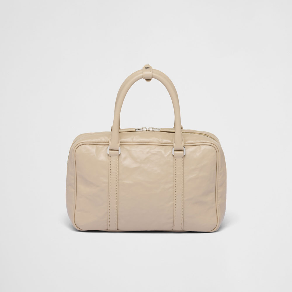 Prada Medium Antique Nappa Leather Top Handle Bag 1BB092 UVL F0F24 - Photo-3
