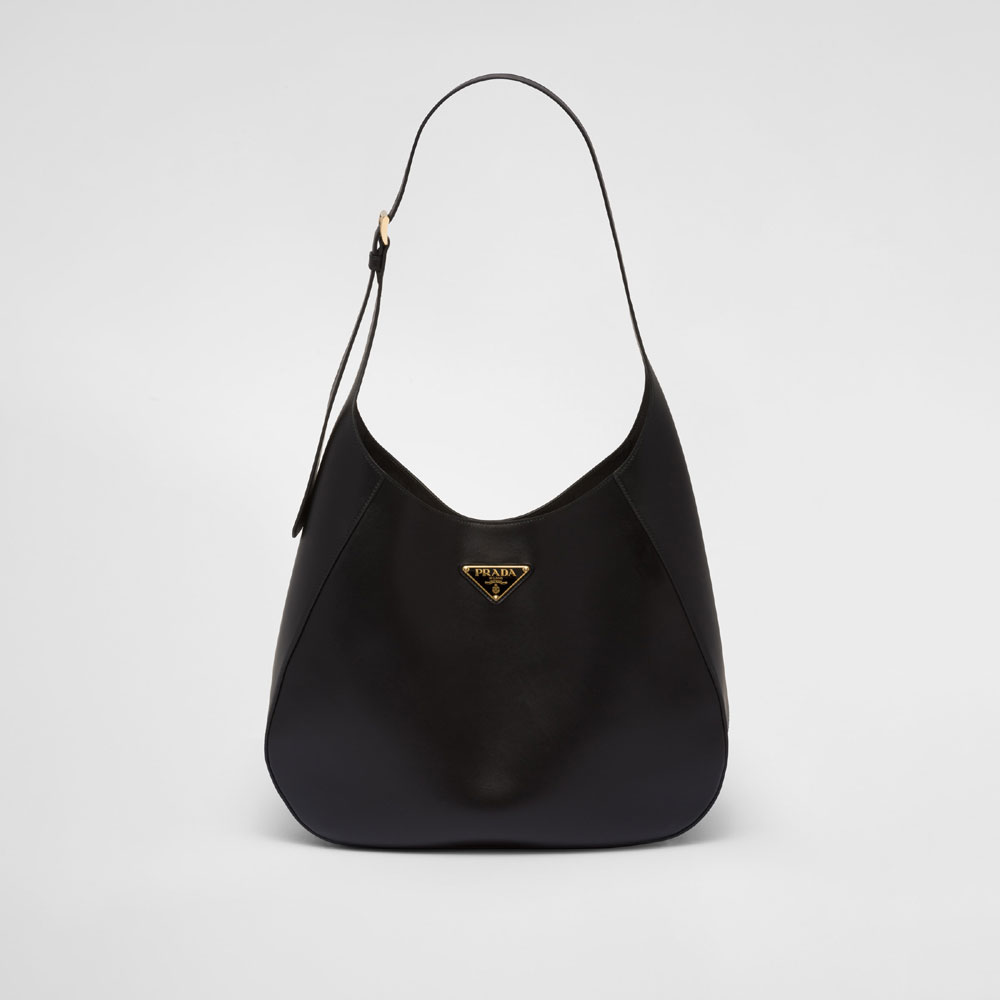 Prada Large Leather Shoulder Bag With Topstitching 1BC181 2AIX F0002