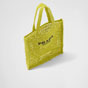 Prada Citron Green Raffia tote bag 1BG393 2A2T F0322 - thumb-2