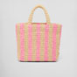 Prada Tan petal Pink Small raffia tote bag 1BG422 2A2T F0NJX - thumb-3