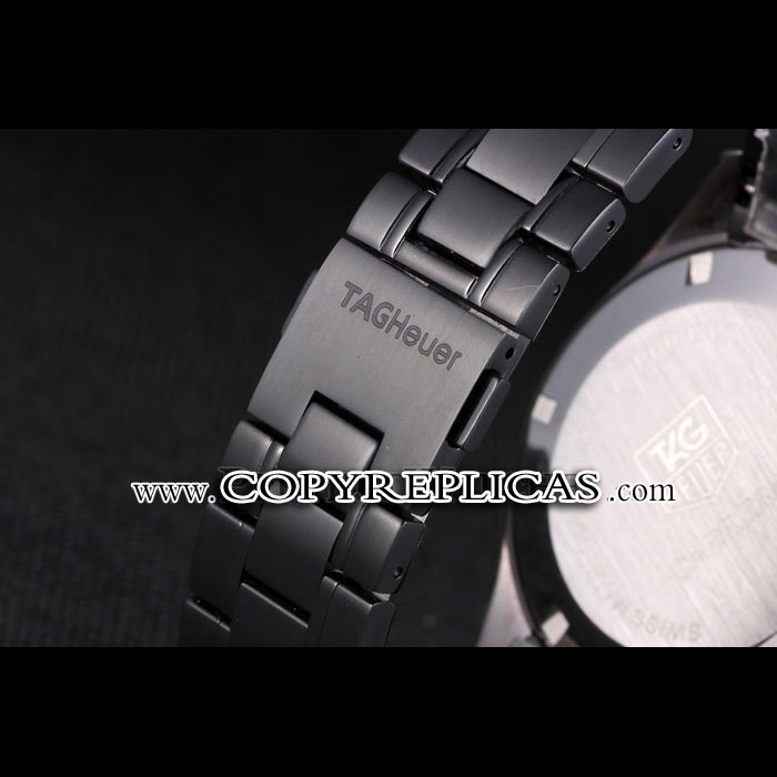 Tag Heuer Carrera Ion Plated Stainless Steel Bracelet White Dial TG6685 - Photo-4