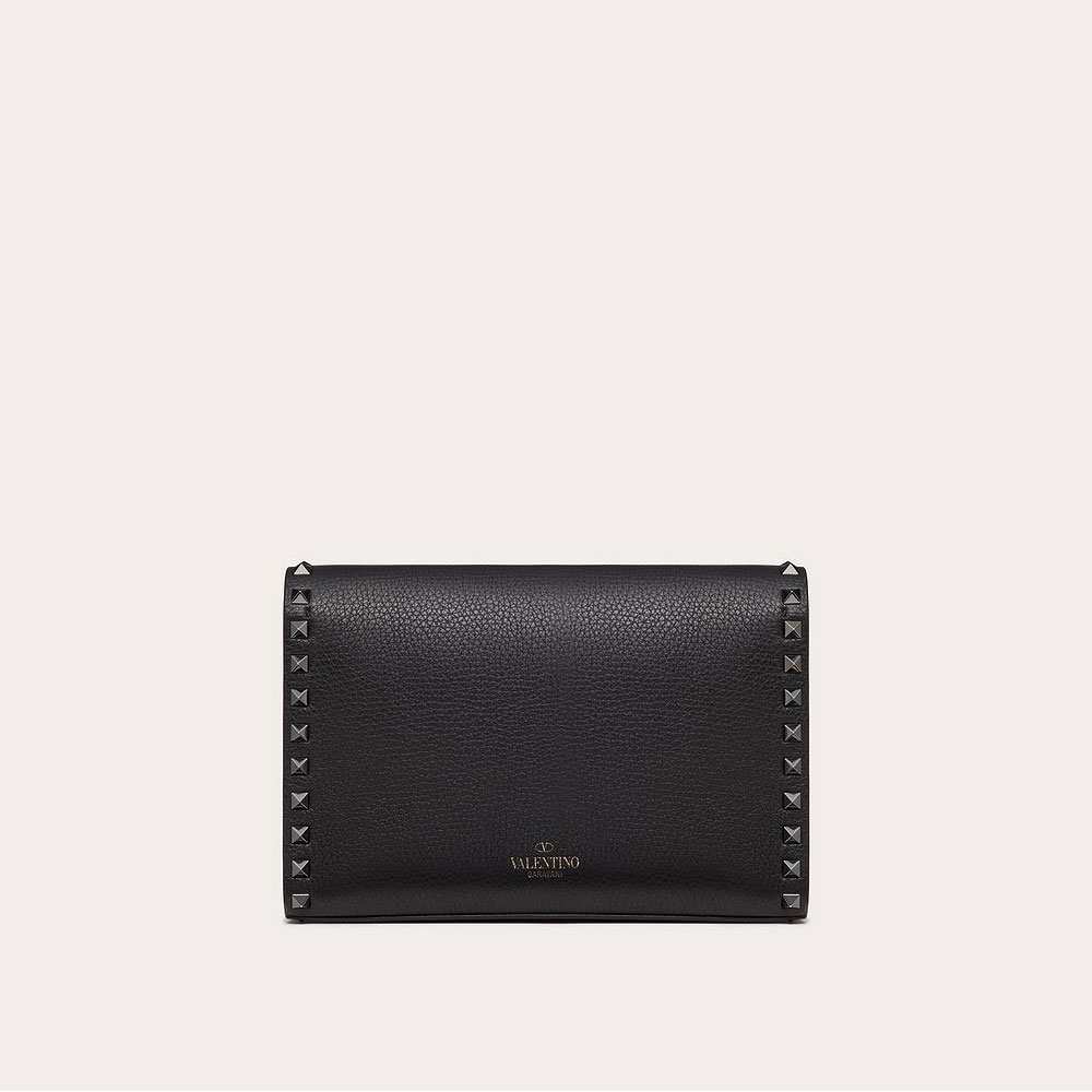 Valentino Garavani Small Rockstud Grainy Calfskin Crossbody Bag 1W2B0181HAD0NO - Photo-2