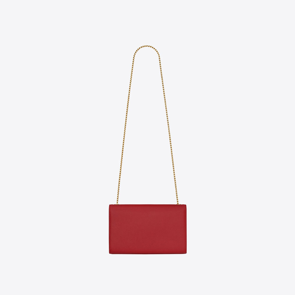 YSL Kate Medium Chain Bag In Grain De Poudre Leather 364021 BOW0J 6008 - Photo-3
