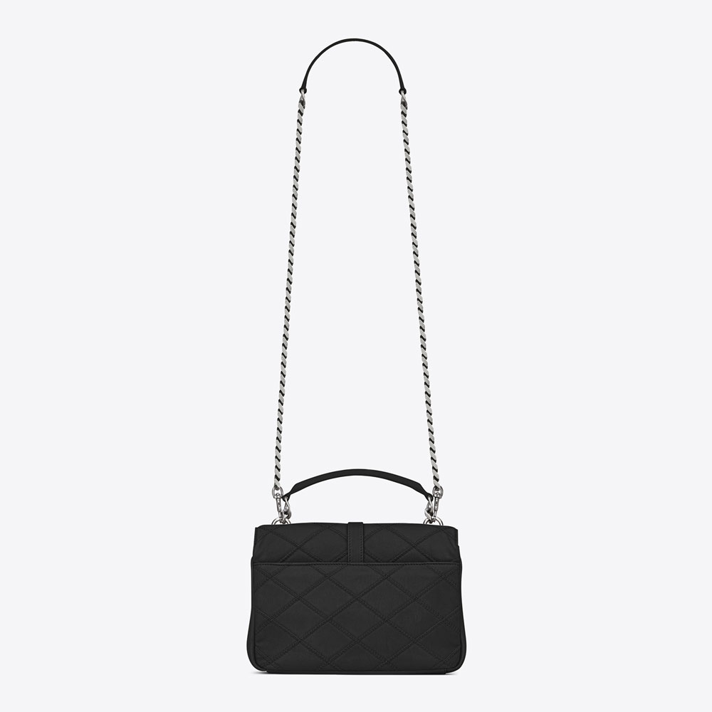Saint Laurent Classic Medium College Bag In Black Diamond Matelasse Leather 45336002TF - Photo-2