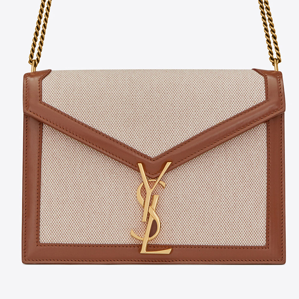 YSL Cassandra Monogram Clasp Bag In Canvas Smooth 532750 HZD2J 9380 - Photo-2
