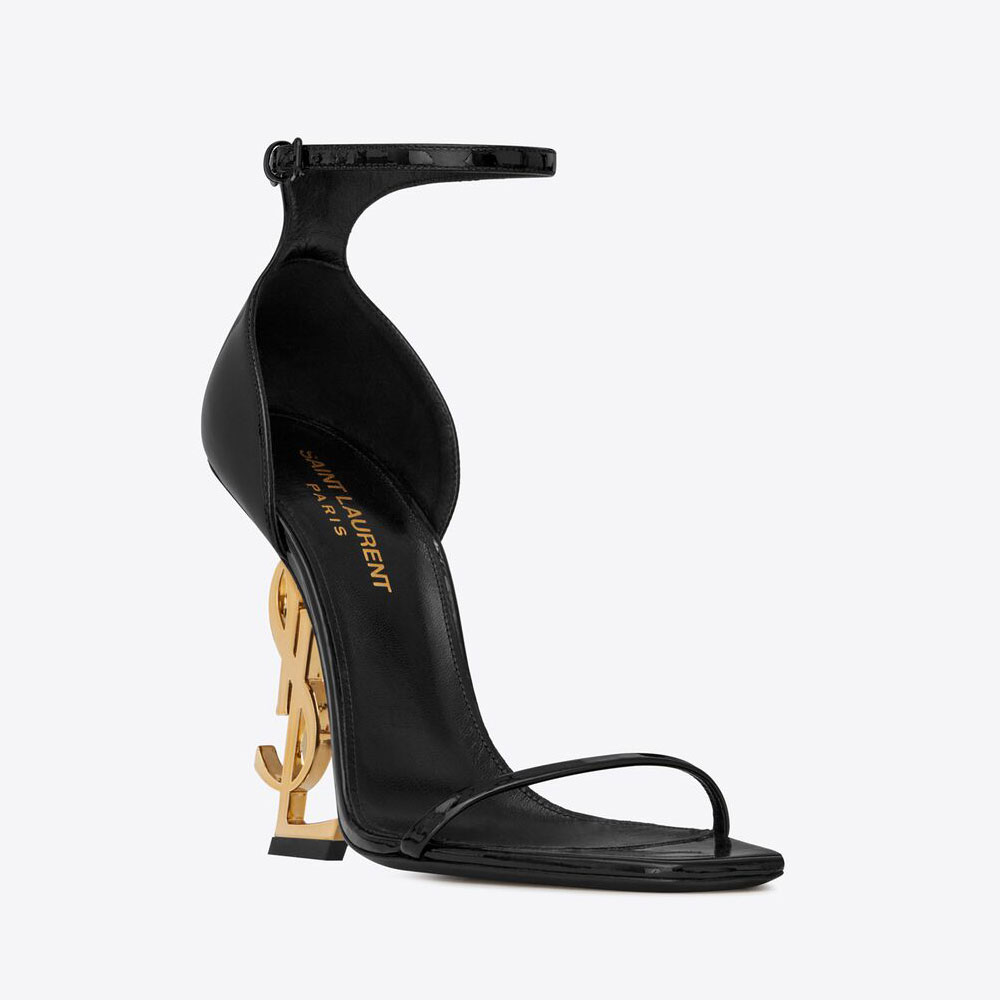 YSL Opyum Sandals In Patent Leather 557662 0NPKK 1000