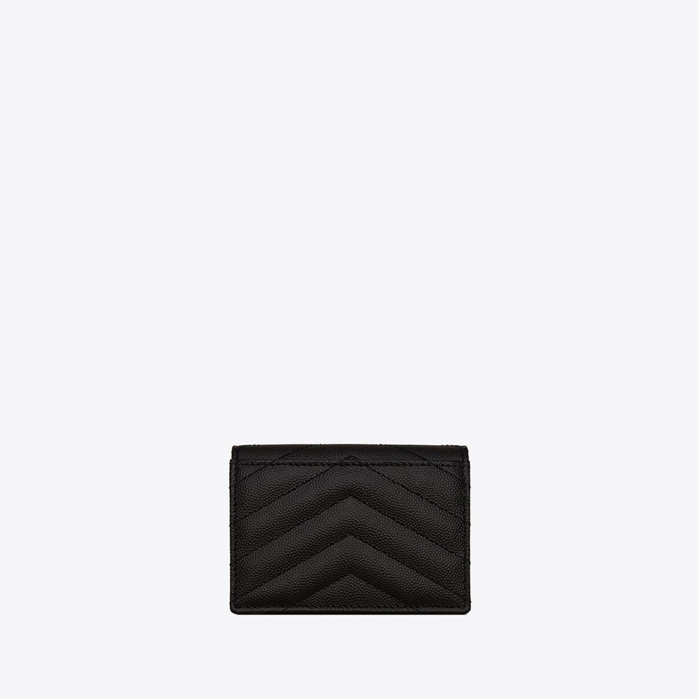 YSL Cassandre Matelasse Business Card Case Grain De 596323 BOWA1 1000 - Photo-4