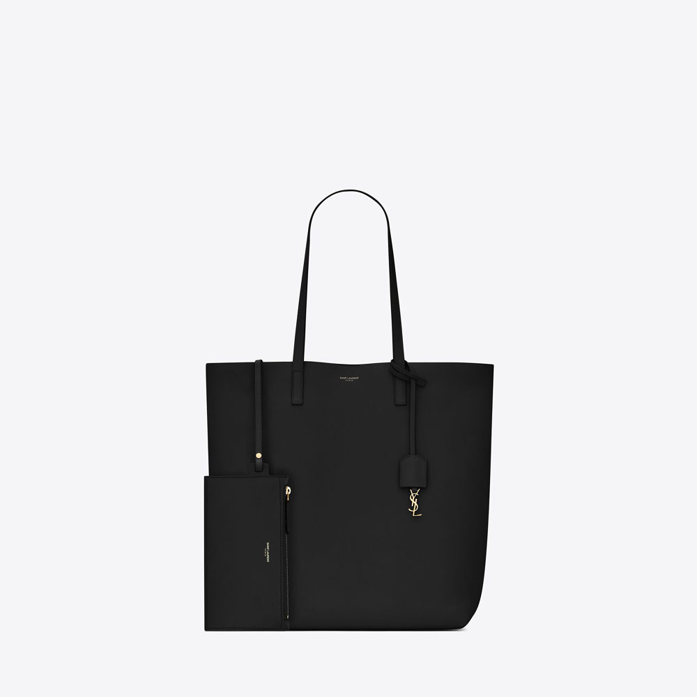 YSL Shopping Saint Laurent N S In Supple Leather 600306 CSV0J 1000 - Photo-2