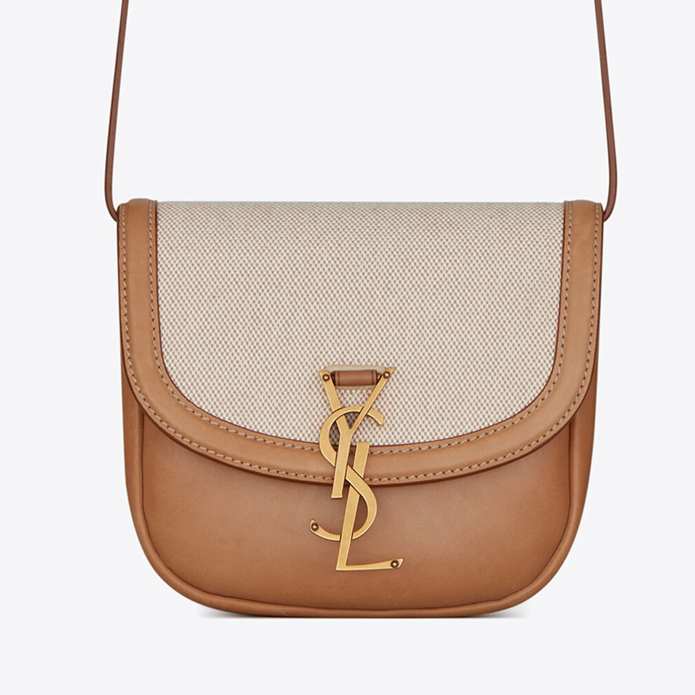 YSL Kaia Small Satchel In Cotton Canvas Vintage 619740 HZD7W 9369 - Photo-2
