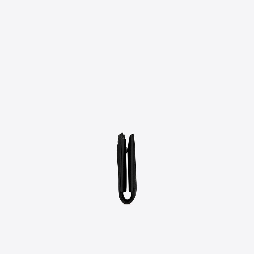 YSL Cassandre Matelasse Fragments Zipped Bi-Fold Wallet 668287 BOW02 1000 - Photo-2