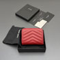 Saint Laurent YSL Logo V-Stitch Compact Zip Red 403723 BOW01 6946 - thumb-2