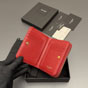 Saint Laurent YSL Logo V-Stitch Compact Zip Red 403723 BOW01 6946 - thumb-4