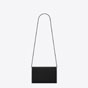 Saint Laurent Monogram Chain Wallet In Black And Dove White 45324746IK - thumb-2
