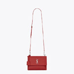 Saint Laurent Medium Sunset Satchel In Lipstick Red 45336022OO