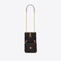 YSL Vicky Small In Grain De Poudre Embossed Leather 538439 1GF0J 1000 - thumb-4
