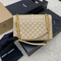 YSL Envelope Medium In Quilted Grain De Poudre 600185 BOW91 2721 - thumb-2