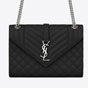 YSL Envelope Medium Bag Mix Matelasse De Poudre Leather 600185 BOW92 1000 - thumb-2