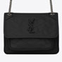 YSL Niki Baby In Crinkled Vintage Leather 633160 0EN04 1000 - thumb-2