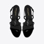YSL Cassandra Sandals In Patent Leather 652758 B8IVV 1000 - thumb-2