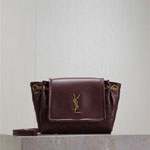 YSL Mini Nolita In Lambskin in Burgundy 672738 AAEAX 6197