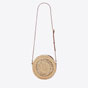 YSL Sac Rond In Raffia And Smooth Leather 685601 GAAAA 2080 - thumb-4