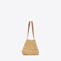 YSL Panier Small Bag In Crochet Raffia And Smooth Leather 685618 GAAAC 2080 - thumb-2
